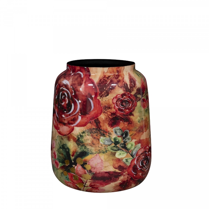 <h4>Metaal Rose vaas d21*24cm</h4>