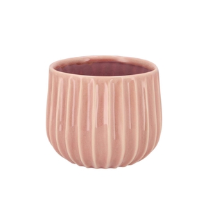 Gia Old Pink Stripe Pot 18x18x15cm