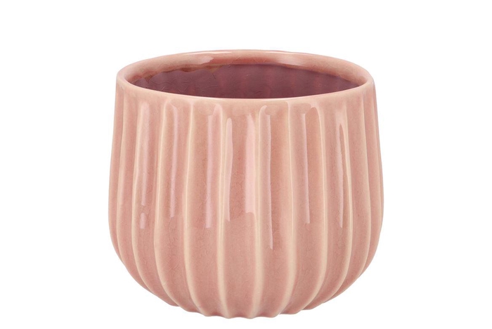 <h4>Gia Old Pink Stripe Pot 18x18x15cm</h4>