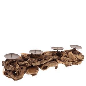 Homedeco Kandelaar Timber 50*12*12cm