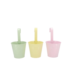 Zinc Dreamy Pastel Mix Bucket Hanging Ass 14x13x10cm Nm