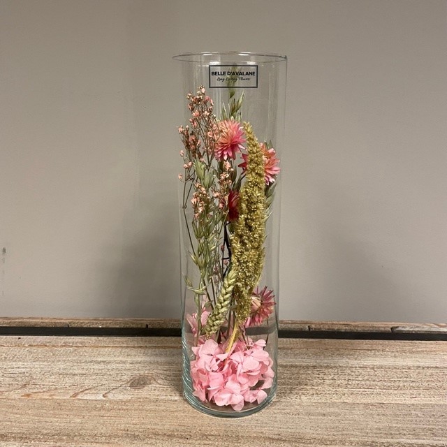 Cilinder d9x30h droog nat-roze