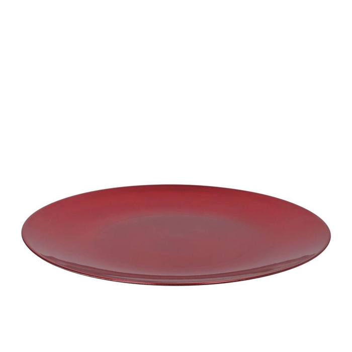 <h4>Melamine Lisa Red Plate Round 40x40x2cm</h4>