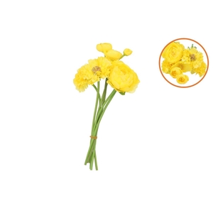 Silk Flowers Ass Yellow 23cm