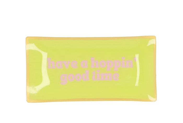 Plate Rectangle Have A Hoppin Good Time 20x10x2cm