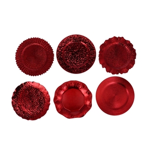 Melamine Red Plate Ass 33x33cm