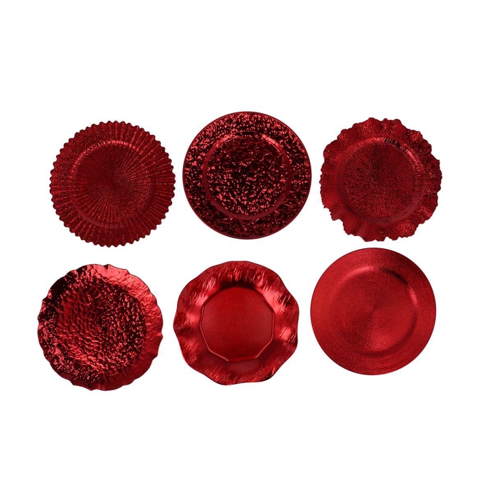 <h4>Melamine Red Plate Ass 33x33cm</h4>