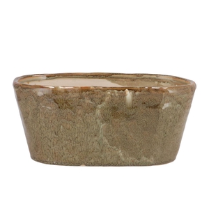 Iron Stone Sand Glazed Oval Pot 28x15x13cm