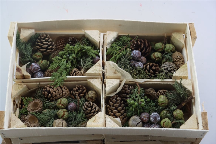 Autumn Nut Mix Wooden Crate