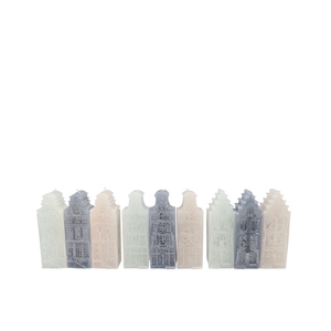 Amsterdam House Grey Mix Candle 6x6x16cm