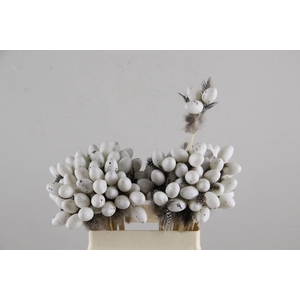 Stick 3 Eggs+Feather White