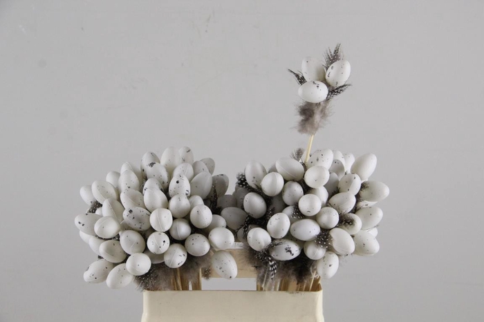 <h4>Stick 3 Eggs+Feather White</h4>