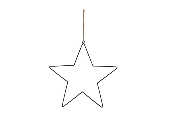 HANGING STAR METAL 38CM BLACK