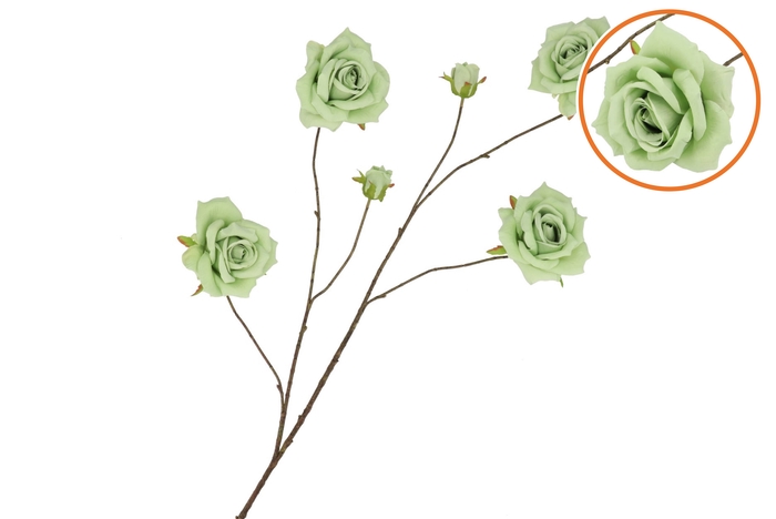 Silk Roses Wild Green 126cm