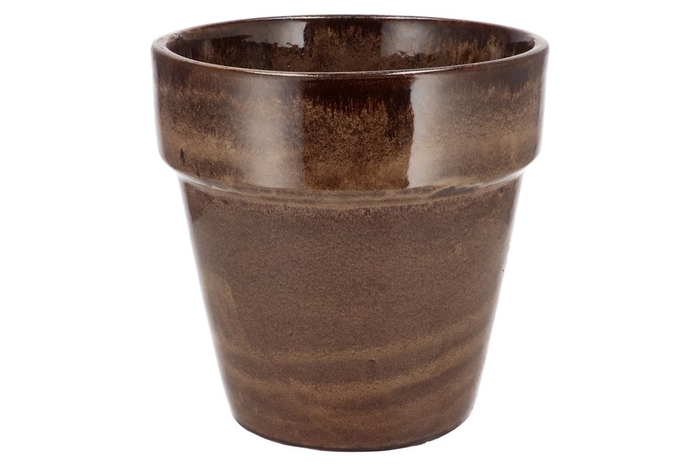 Ebbi Moss Brown Pot Glaze 25x25cm