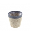 Baskets Pot hessian stripe d12*10cm