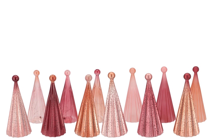 <h4>Twinkle Sweets Pink Mix Glass Tree Lights Ball Ass 9x22cm Nm</h4>