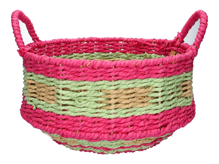 <h4>DF07-740240100 - Basket Zolito d28/32xh15.7 fuchsia/ hemlock</h4>