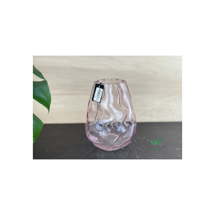 <h4>GLASS VASE PINK 22,5*18*H18</h4>