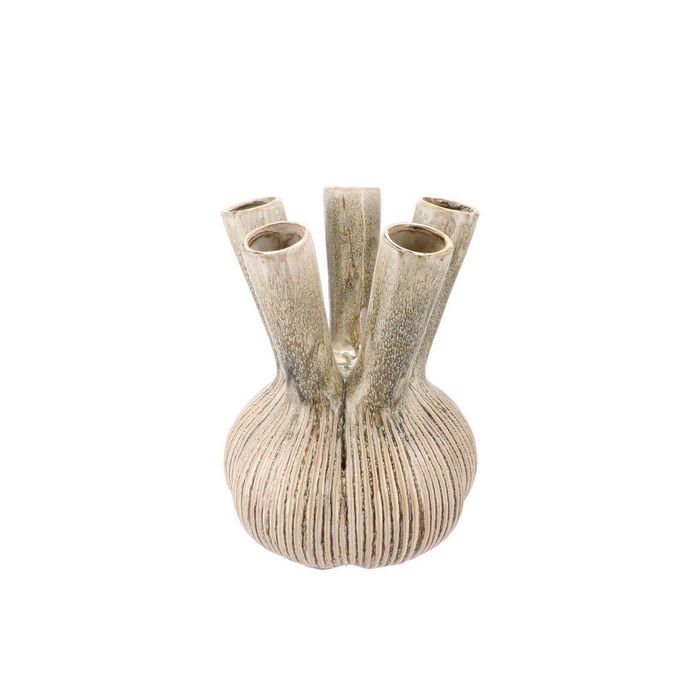 <h4>Aglio Straight Green Vase Active Glaze 19x19x25cm Nm</h4>