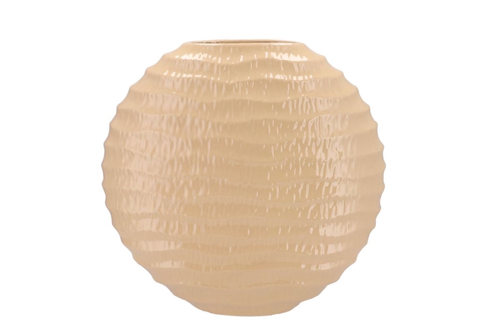 <h4>Lima Beige Vase Oval 41x14x39cm</h4>