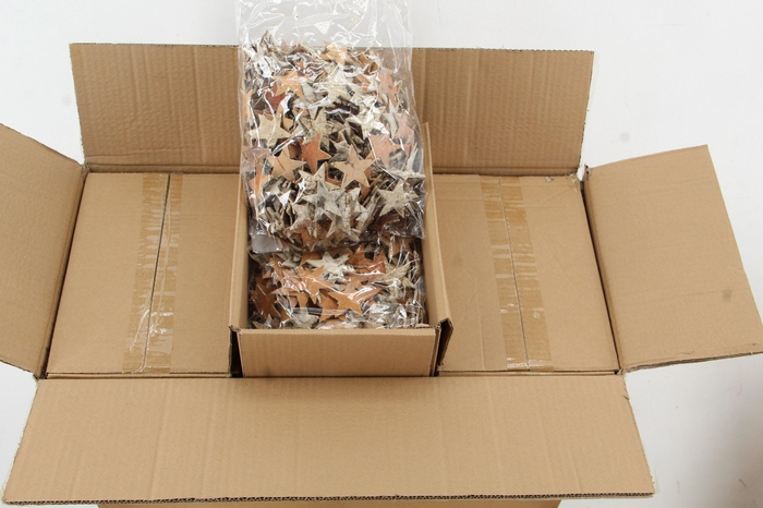 <h4>Birch Bark Star 5cm Bag(300)</h4>