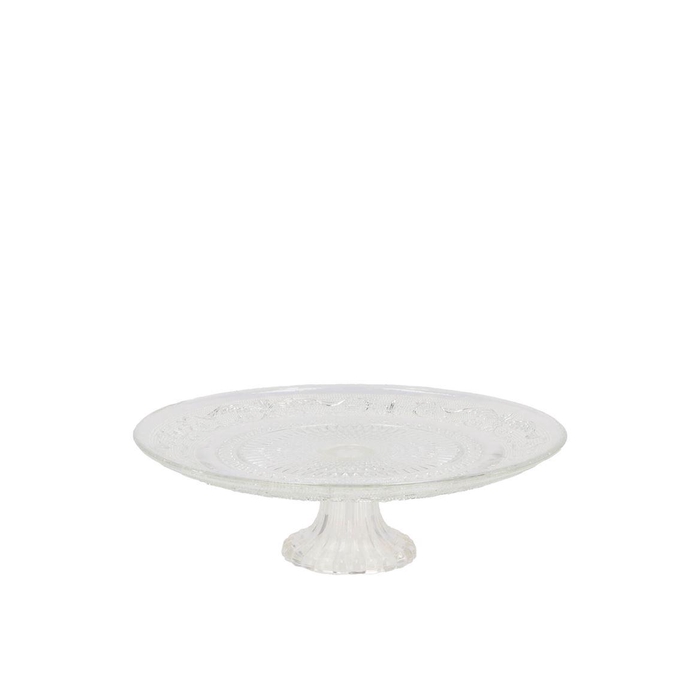 <h4>Dayah Transparent Glass Plate On Foot 15x8cm</h4>