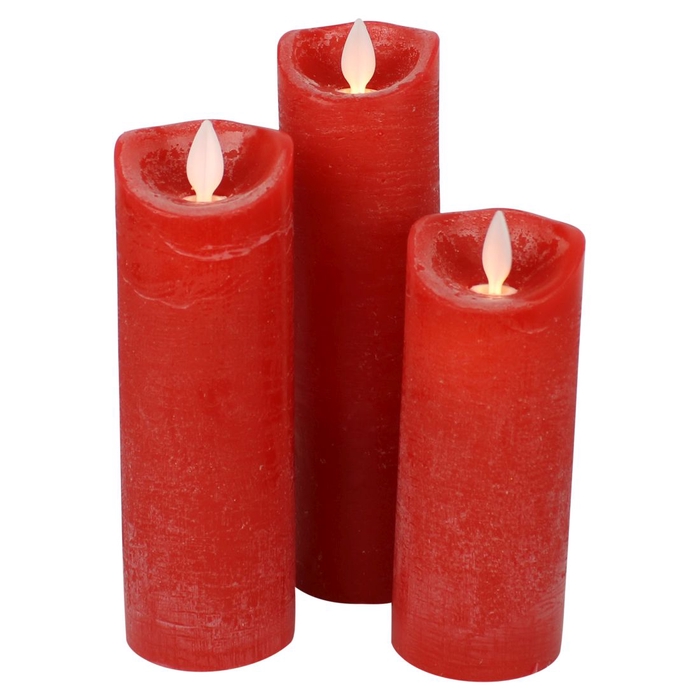 <h4>DF12-MB-20127 - Led candles remote set/3 red</h4>