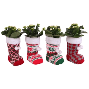 Christmas Arr. Indoor Fabric Xmas Boot 14cm 1PP