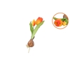 Silk Tulip Bulb Dark Orange 25cm