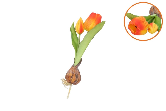 <h4>Silk Tulip Bulb Dark Orange 25cm</h4>