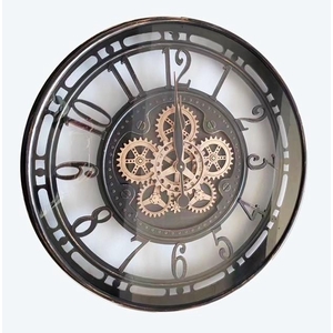 Clock Gear Open Ø70cm Black/Go