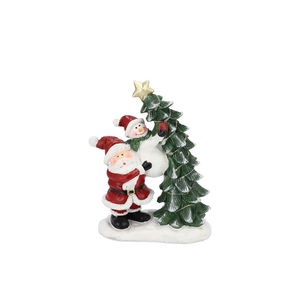 Yule Santa Light Up W Battery 17x9x21cm
