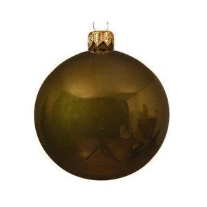 KERSTBAL GLASS 50MM 6PCS MOSSGREEN