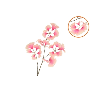 Silk Ginkgo Pink/champagne 85cm