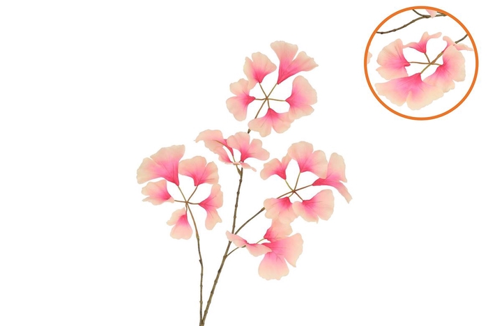 <h4>Silk Ginkgo Pink/champagne 85cm</h4>
