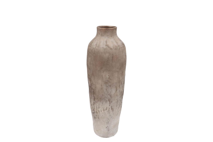Florence Antique Bronze White Vase Long 16x16x48cm