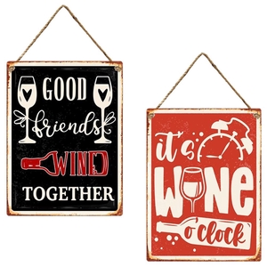 Wall Hanger 30x40cm Metal Wine