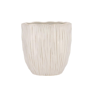 Lima White Pot Oval 27x17x28cm Nm