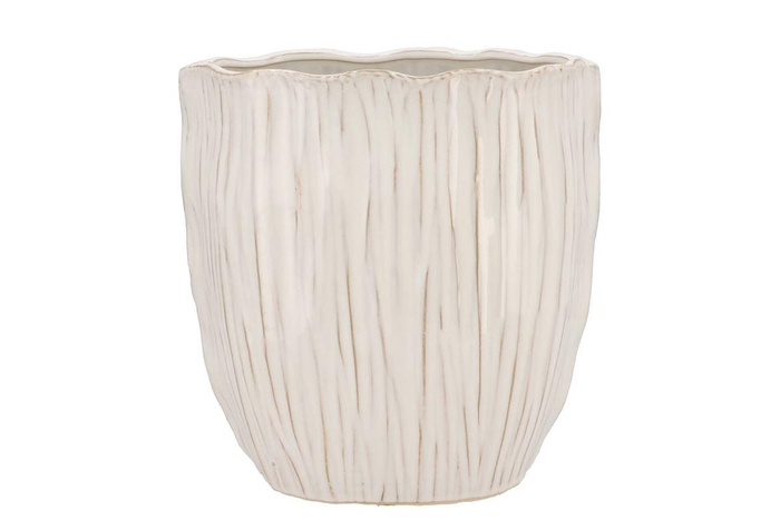 <h4>Lima White Pot Oval 27x17x28cm Nm</h4>
