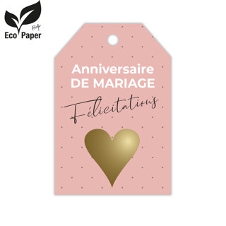 Labels Displ.Card F Anniver.5*8cm x20