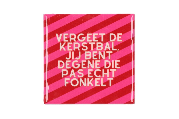 <h4>Tile Vergeet De Kerstbal 10x10x1cm Nm</h4>