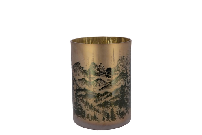 <h4>Ruby Gold T-light Mountain Tree 9x10cm</h4>