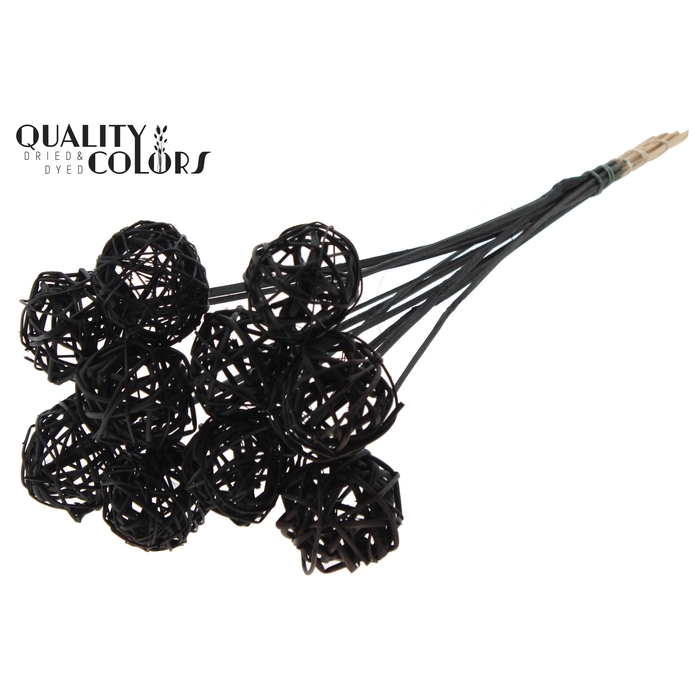 <h4>Bruce Ball 5cm on stem Black</h4>