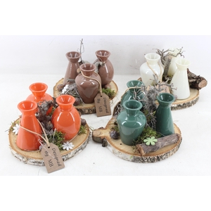 arr2 MB - Hout schijf 3fles colour mix