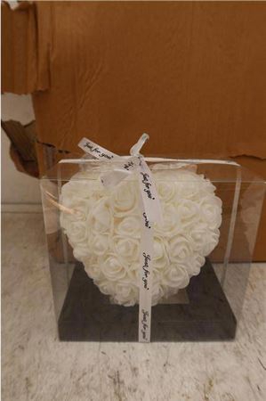 <h4>Hart Zijde Roos Wit 12 Cm</h4>