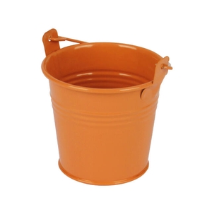 Bucket Sevilla zinc 8.2xH7.2cm - ES7 orange gloss