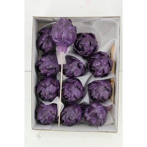 Wax Artichoke Ø8x10cm D.Purple