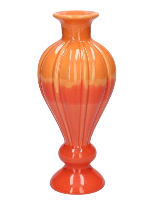 <h4>DF03-666804000 - Vase Celia3 multi d4.7/8xh18.5 orange/cherry</h4>