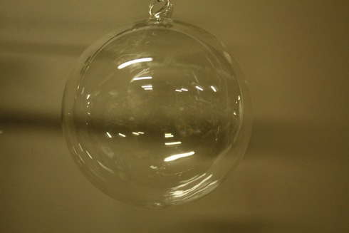 KERSTBAL GLASS HELDER 12CM 1pc